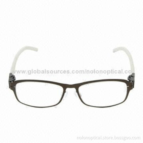 Metal Eyewear Combination with Rubber Temple